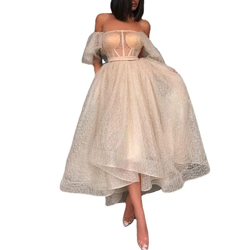 Light Pink Flowy Maxi Dresses for SpringFashionSierra - Fashion Sexy Off The Shoulder Tea-Length Lace Prom Dress Light Pink Flowy Maxi Dresses for SpringFashionSierra - Fashion Sexy Off The Shoulder Tea-Length Lace Prom Dress
