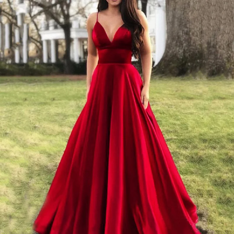 Maxi Dresses Suitable for Beachside WeddingsFashionSierra - Sexy V Neck Prom Party Dress