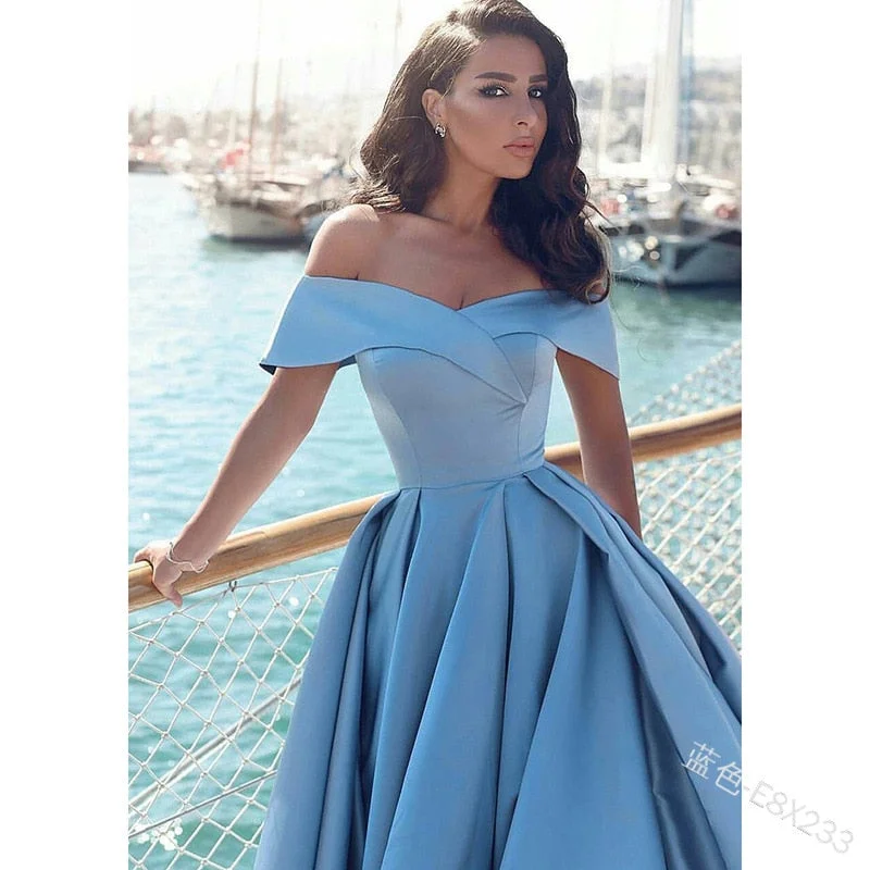 Maxi Dresses with Side Slits for Easy MovementFashionSierra - Fashion Elegant Boat Neck Evening Dresses Maxi Dresses with Side Slits for Easy MovementFashionSierra - Fashion Elegant Boat Neck Evening Dresses