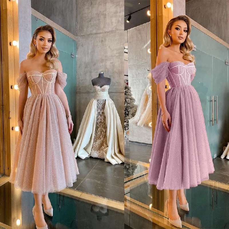 Pure White Maxi Dresses for a Timeless and Elegant LookFashionSierra - New Short Prom Dresses With Boat Neck Celebrity Dresses