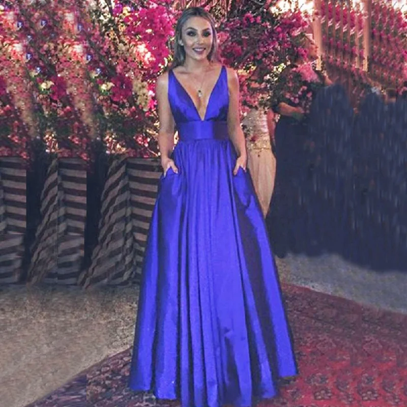 Maxi Dresses for Travel Photography in Scenic LocationsFashionSierra - Sexy V-neck Prom Party Evening Dresses