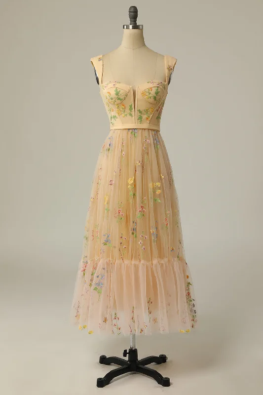 "Exclusive Discount: 30% Off All Women's Dresses for a Limited Period"A Line Sweetheart Champagne Long Prom Dress with Embroidery "Exclusive Discount: 30% Off All Women's Dresses for a Limited Period"A Line Sweetheart Champagne Long Prom Dress with Embroidery