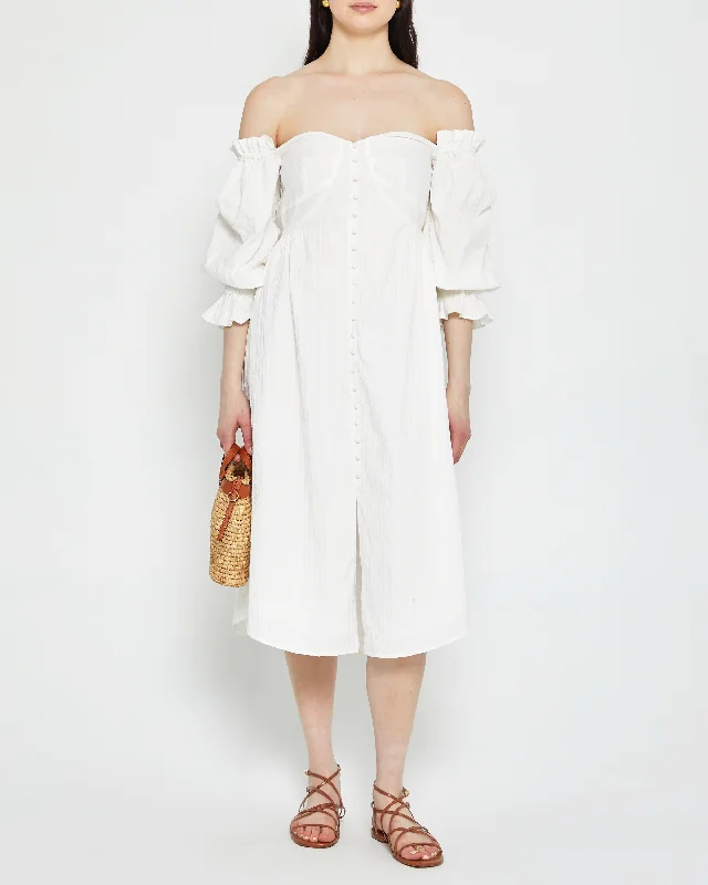 Elegant Silk Maxi Dresses with High SlitsAna Cotton Dress