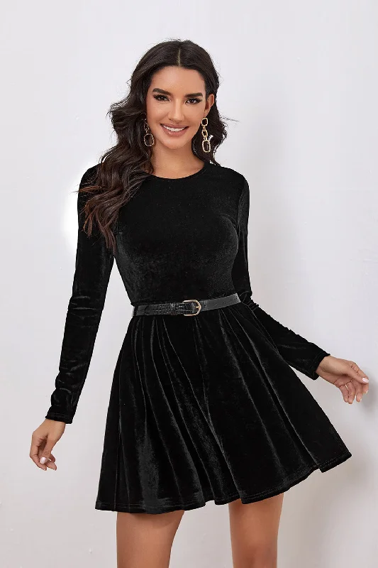 "Designer - inspired women's evening dresses"Black A Line Long Sleeves Cocktail Party Dress "Designer - inspired women's evening dresses"Black A Line Long Sleeves Cocktail Party Dress