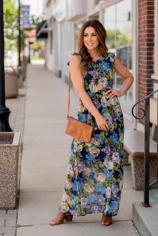 Maxi Dresses for Music Festivals with a Bohemian FlairBlossoming Ruffle Accented Maxi Dress