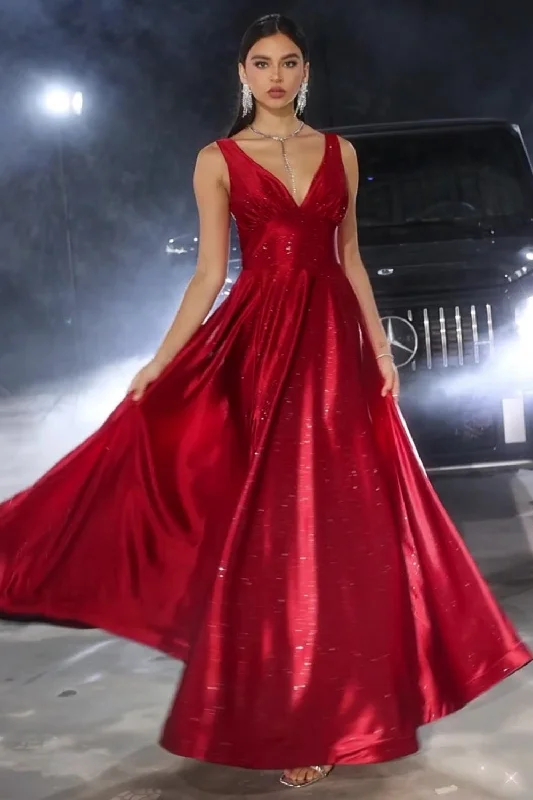 "Seasonal Sale: Save Big on Women's Dresses for Every Occasion"Burgundy Satin A-Line Formal Dress
