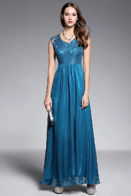 Maxi Dresses Embellished with Crystals for a Sparkling LookFashionSierra - Lace Fashion Elegant Party Prom Long Runway Dresses