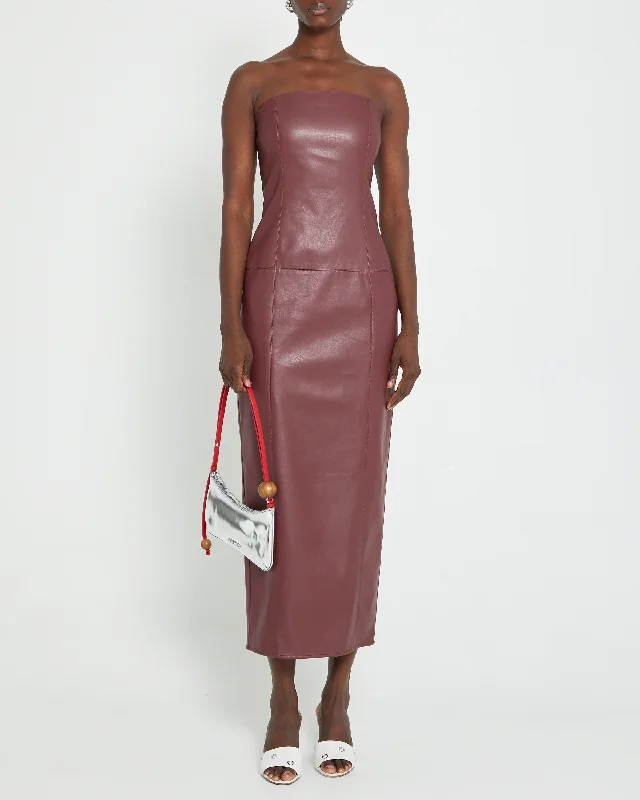 Maxi Dresses with Sequined and Beaded Embellishments for a Lavish LookKimberly Vegan Leather Dress