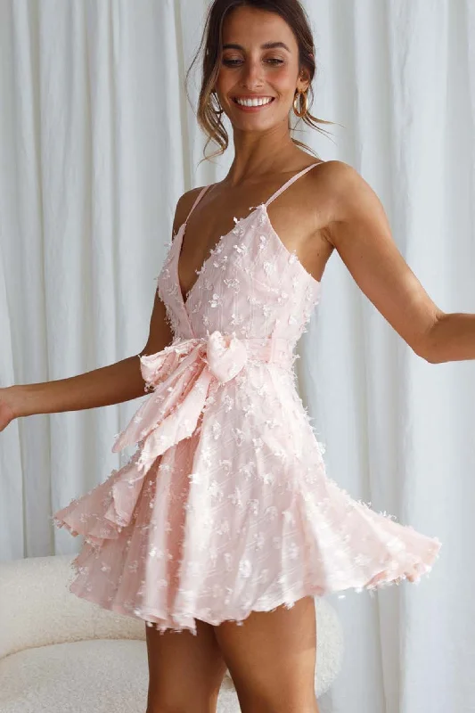 "Bodycon dresses for women to show off curves"Sheri Embellished Chiffon Dress Pink