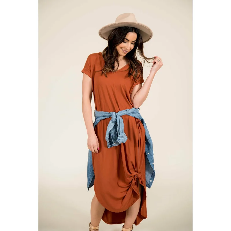 Maxi Dresses for Business - Casual ConferencesSo Soft V-Neck Short Sleeve Maxi