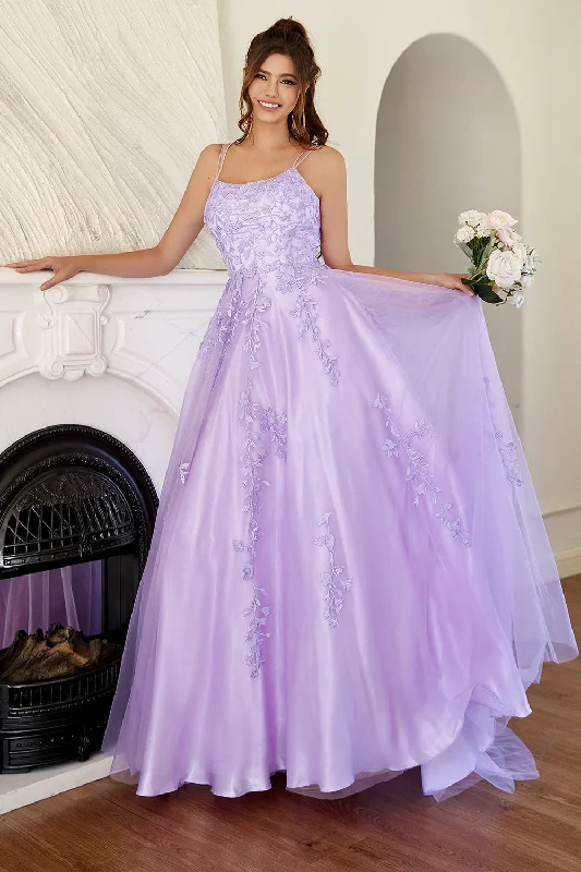 "Long sleeve dresses for women in cold weather"Elegant Lavender A-line Prom Dress