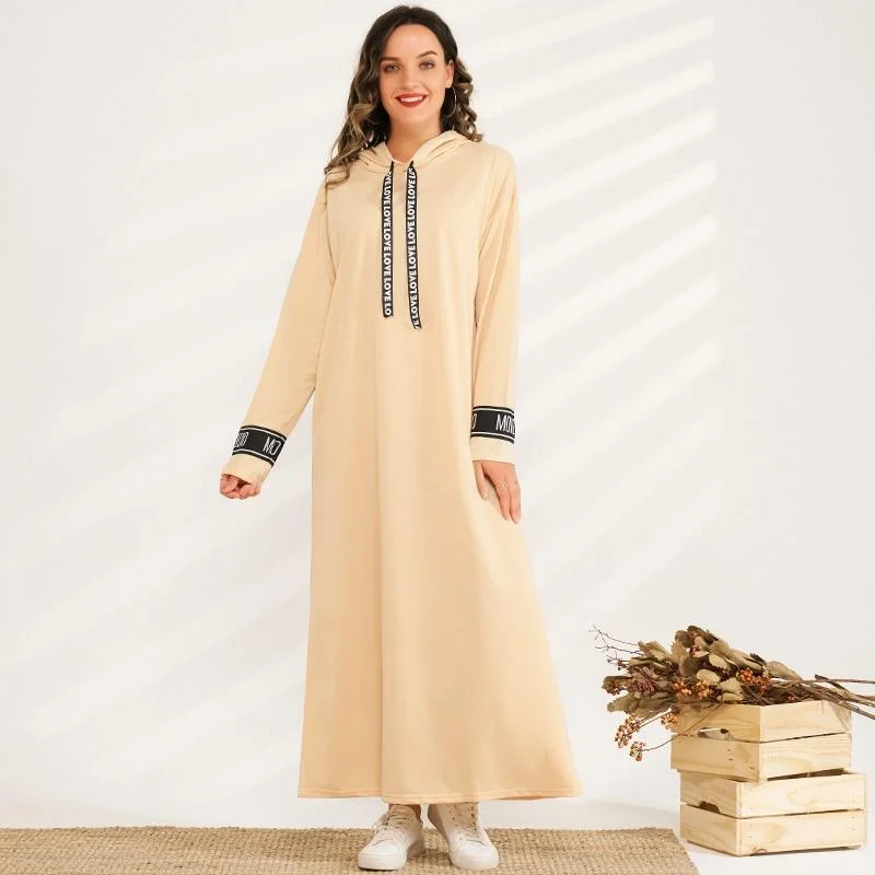 Fairy - Like Tulle Maxi Dresses for Special OccasionsFashionSierra - Women Casual Dress Fashion Drawstring Long Sleeve Hooded Maxi Dresses Autumn Loose Dress
