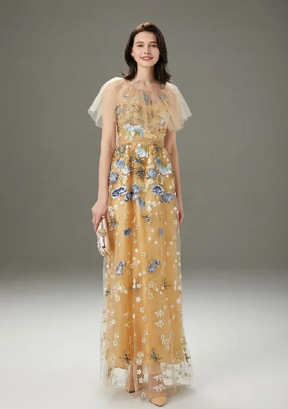 Maxi Dresses with Ruffled Trim for a Sweet and Girly LookFashionSierra - Layered Ruffles Elegant Long Party Prom Dressess