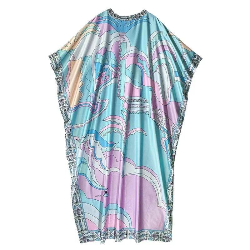 Sleeveless Maxi Dresses for a Minimalist StyleFashionSierra - Sexy V Neck Loose Design Batwing Sleeves Fashion Long Maxi Dress