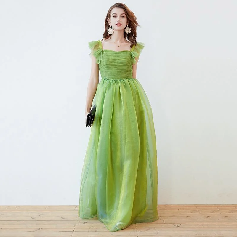 Maxi Dresses with Vintage Paisley Prints for a Retro LookFashionSierra - Bow Detaiing Ruched Bodice Elegant Long Party Prom Dress