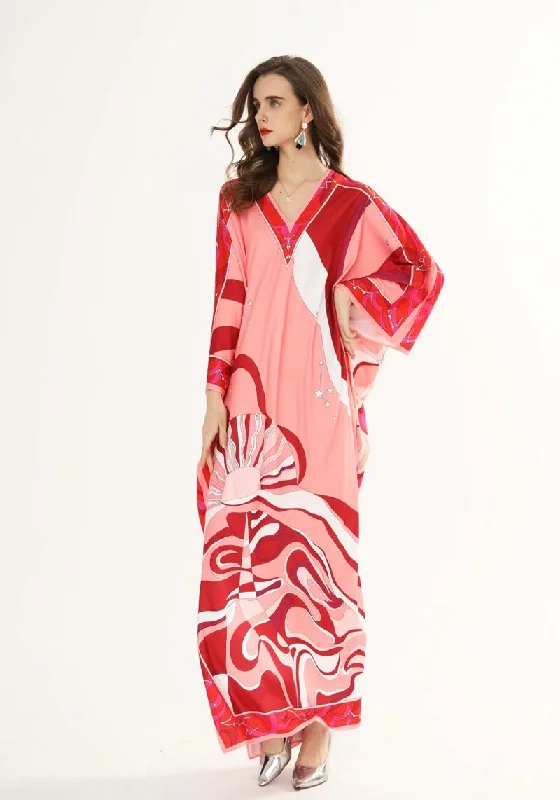 Maxi Dresses for College Graduation PhotoshootsFashionSierra - Loose Printed Sexy Side Split Fashion Casual Long Maxi Dresses