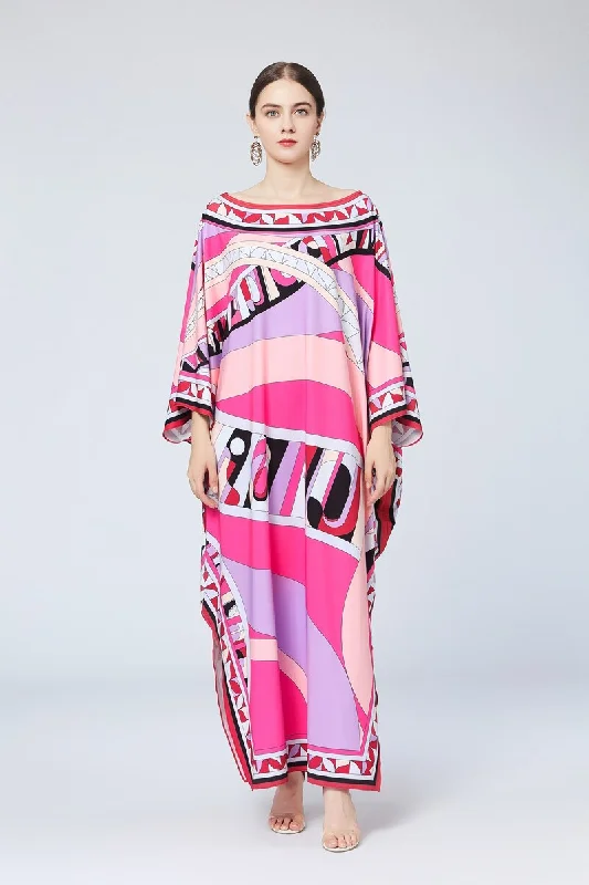 Maxi Dresses Decorated with Feathers for a Dazzling LookFashionSierra - Multicolor Printed Elegant High Street Maxi Dresses
