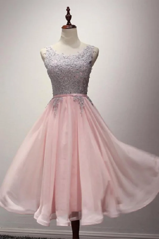 Party Dresses with Rhinestone Embellishments and Sheer Sleeves for Ladies' Luxurious and Alluring LookA-Line Appliques Ribbons Scoop Knee-Length Homecoming Dress PG145 Party Dresses with Rhinestone Embellishments and Sheer Sleeves for Ladies' Luxurious and Alluring LookA-Line Appliques Ribbons Scoop Knee-Length Homecoming Dress PG145