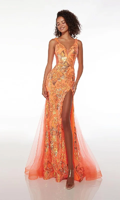 Party Dresses with Pleated Tulle Skirt and Sequined Geometric Shapes and Lace Overlay for Ladies' Princess and Feminine LookAlyce Prom Dress 61549 Party Dresses with Pleated Tulle Skirt and Sequined Geometric Shapes and Lace Overlay for Ladies' Princess and Feminine LookAlyce Prom Dress 61549