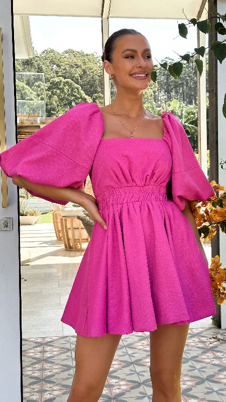 Empire Waist Party Dresses with Satin Sash for Ladies' Curvy Figure FlatteringAmayah Mini Dress - Pink Empire Waist Party Dresses with Satin Sash for Ladies' Curvy Figure FlatteringAmayah Mini Dress - Pink