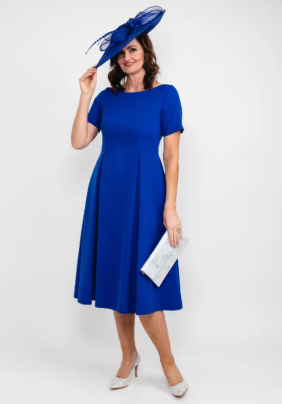 Midi dress for a city break to explore in style and comfortCoco Doll Cade Box Pleat Midi Dress, Royal Blue
