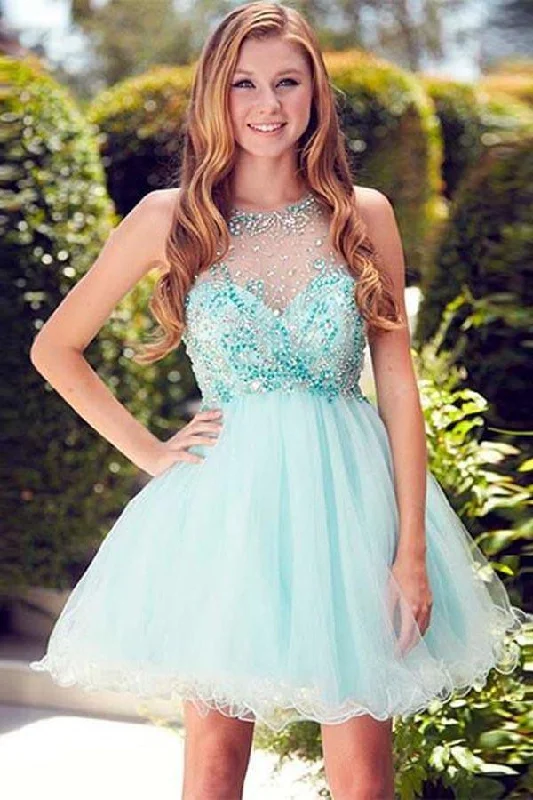 Ombre Party Dresses with Gradient Effect for Ladies' Unique and Stylish LookCute Round neck Tulle Beads Sequin Short Prom Dress Homecoming Dress PG170 Ombre Party Dresses with Gradient Effect for Ladies' Unique and Stylish LookCute Round neck Tulle Beads Sequin Short Prom Dress Homecoming Dress PG170