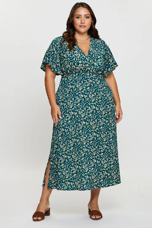 Party Dresses with Embroidered Floral Patterns and Tassel Hem and Sequined Bodice for Ladies' Bohemian and Glamorous LookDitsy Print Maxi Dress V-neck Party Dresses with Embroidered Floral Patterns and Tassel Hem and Sequined Bodice for Ladies' Bohemian and Glamorous LookDitsy Print Maxi Dress V-neck