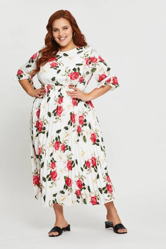 Plunging Neckline Party Dresses with Sequined Trim for Ladies' Glamorous EventsFloral Print Maxi Dress Round Neck Short Sleeve Plunging Neckline Party Dresses with Sequined Trim for Ladies' Glamorous EventsFloral Print Maxi Dress Round Neck Short Sleeve