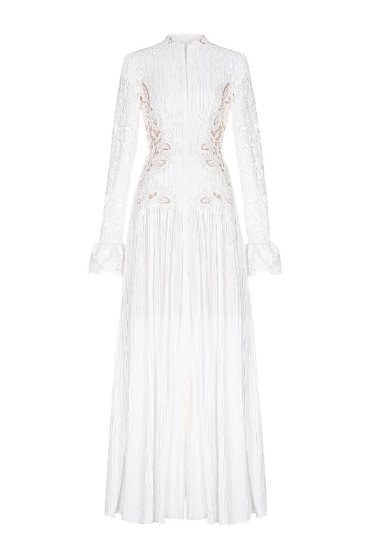 Party Dresses with Sequined Geometric Shapes and Lace and Chiffon Blend for Ladies' Modern and Feminine LookLace Embroidered Dress Party Dresses with Sequined Geometric Shapes and Lace and Chiffon Blend for Ladies' Modern and Feminine LookLace Embroidered Dress