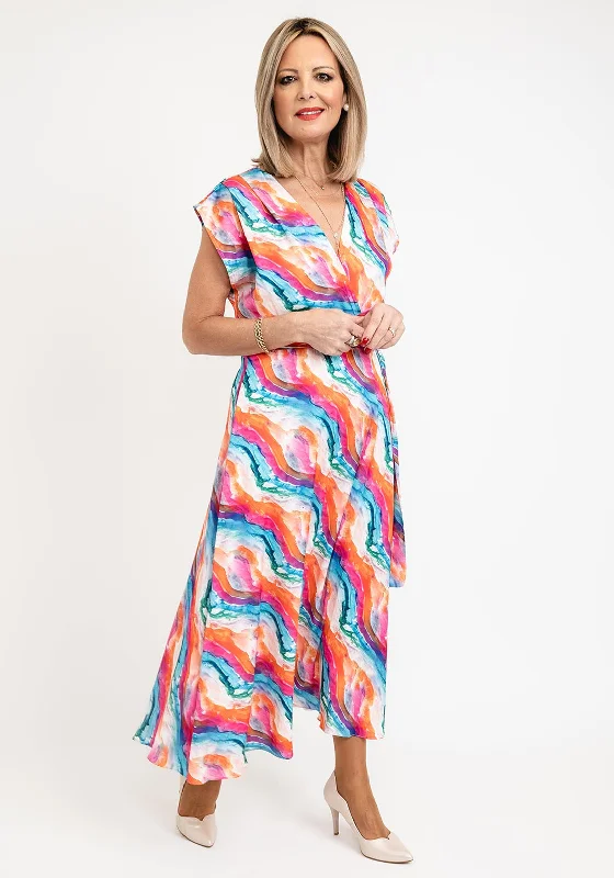 Midi dress for travel due to its versatility and durabilityLizabella V-neck Print Midi Dress, Multi Print