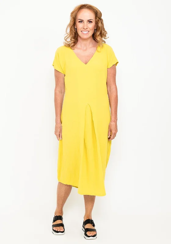 Color - block midi dress for a bold and contemporary statementOne Life Natalie V Neck Midi Dress, Lime