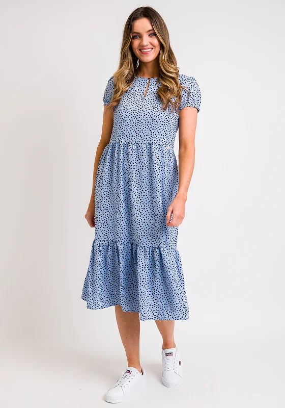 Wrap - around midi dress for a flattering and adjustable fitRant & Rave Amilia Flared Midi Dress, Blue