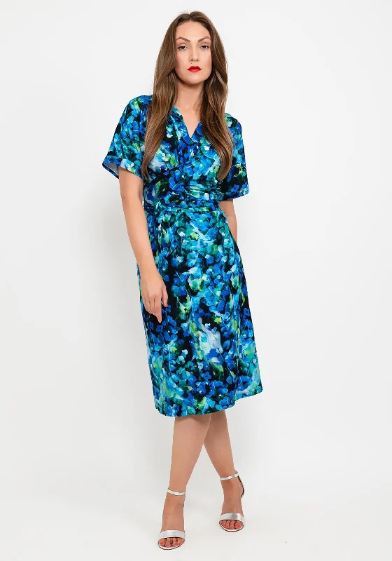 Affordable midi dress for budget - conscious shoppersRena by Coco Doll Paris Midi Dress, Blue & Green