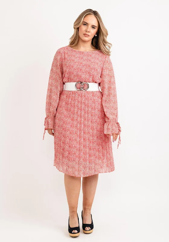 Cut - out midi dress for a daring and edgy lookSeventy1 One Size Daisy Round Neck Midi Dress, Coral Multi