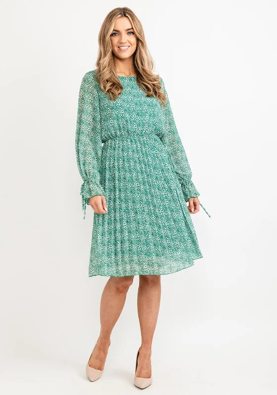 Backless midi dress for a sexy and glamorous appearanceSeventy1 One Size Daisy Round Neck Midi Dress, Green Multi