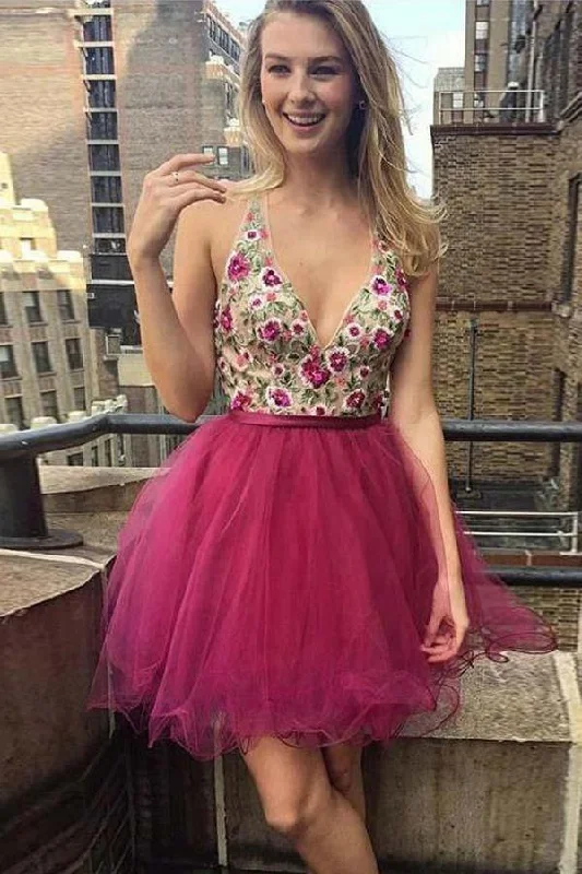 Party Dresses with Embroidered Birds and Sequined Floral Motifs for Ladies' Nature Inspired and Elegant LookV Neck Embroidery Backless Homecoming Dresses Short Prom Dress PD361 Party Dresses with Embroidered Birds and Sequined Floral Motifs for Ladies' Nature Inspired and Elegant LookV Neck Embroidery Backless Homecoming Dresses Short Prom Dress PD361