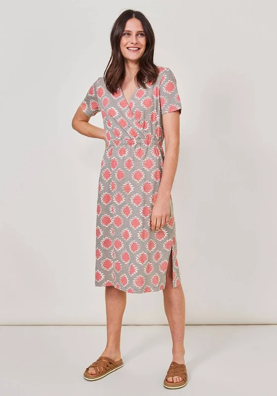 Trumpet - style midi dress for a flared and stylish silhouetteWhite Stuff Anywhere Fairtrade Midi Dress, Grey Multi