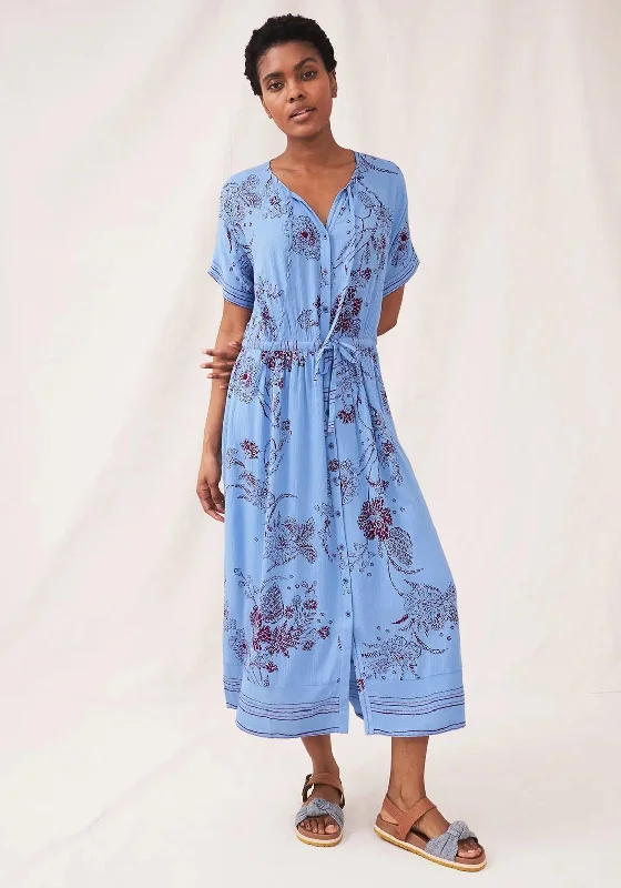 Midi dress for a date when styled with a cute top and heelsWhite Stuff Jennifer Midi Dress, Blue Multi