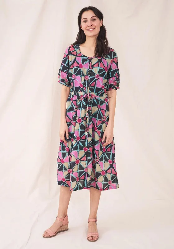 Knee - length midi dress for a versatile and appropriate lengthWhite Stuff Maeva Midi Dress, Purple Multi