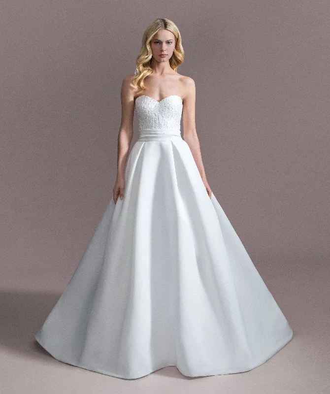 Wedding Dresses with Sheer Panels and Beaded Trim and Embroidered Paisley Patterns and Ruffled Hem and Belt and Embroidered Floral Patterns for a Sultry and Exotic LookAllison Webb Eden - Size 12 Wedding Dresses with Sheer Panels and Beaded Trim and Embroidered Paisley Patterns and Ruffled Hem and Belt and Embroidered Floral Patterns for a Sultry and Exotic LookAllison Webb Eden - Size 12