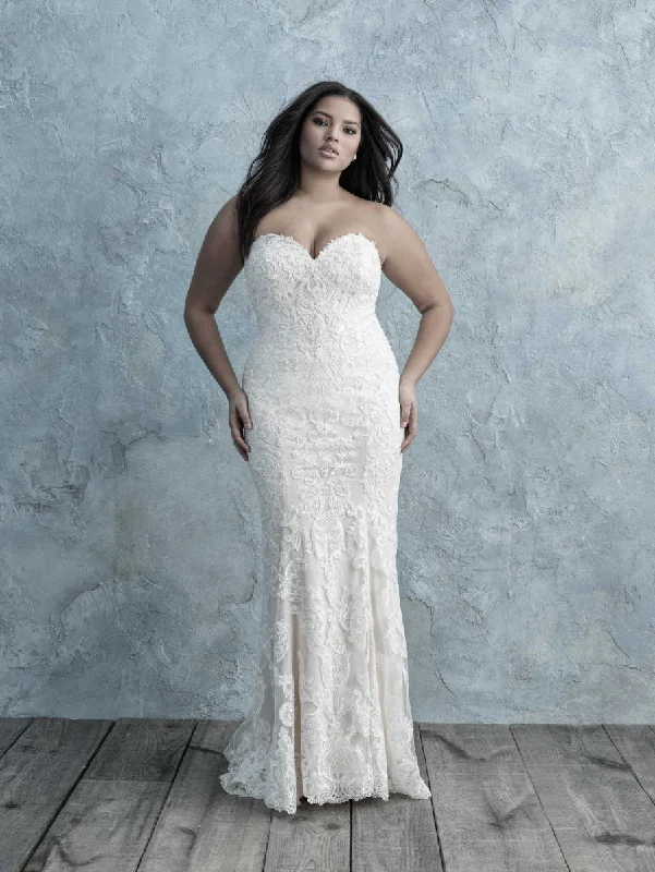 Mermaid Style Tulle Wedding Dresses with Sequined Skirt for Glamorous Brides540