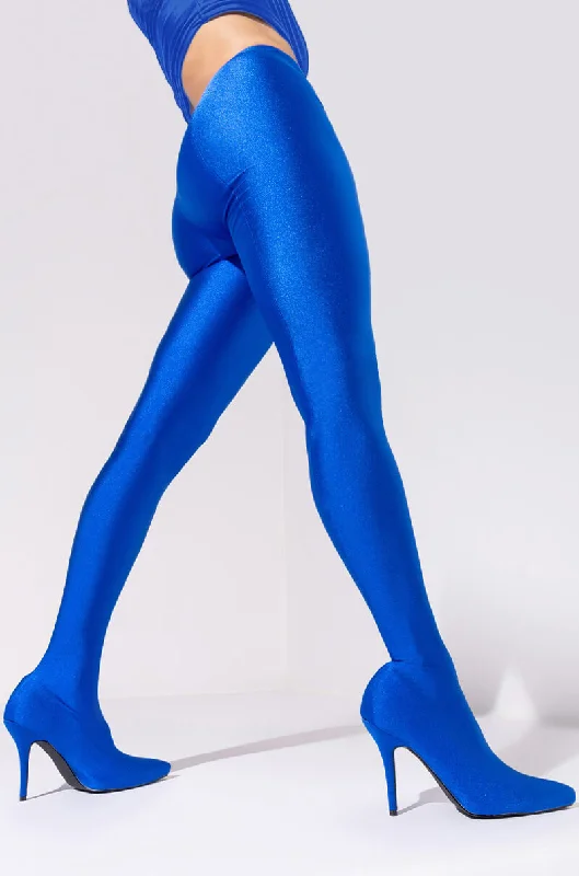 Cuffed wide leg jeans for women in a stylish and neat lookAZALEA WANG TAYTAY SEXY STILETTO BOOT PANT IN BLUE STRETCH