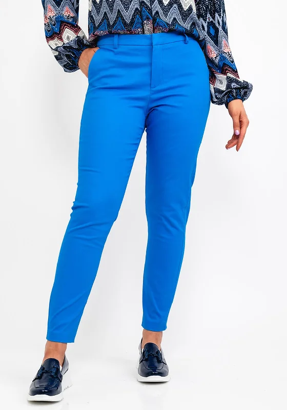 Thermal lined jogger pants for women in a warm and sporty styleb.young Slim Leg Trousers, Azure Blue
