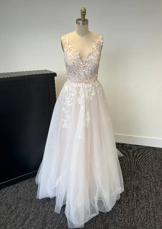 Wedding Dresses with Embroidered Floral Patterns and Tassel Hem and Sequined Bodice and Satin Sash and Belt for a Bohemian and Glamorous LookBB 1009 Wedding Dresses with Embroidered Floral Patterns and Tassel Hem and Sequined Bodice and Satin Sash and Belt for a Bohemian and Glamorous LookBB 1009