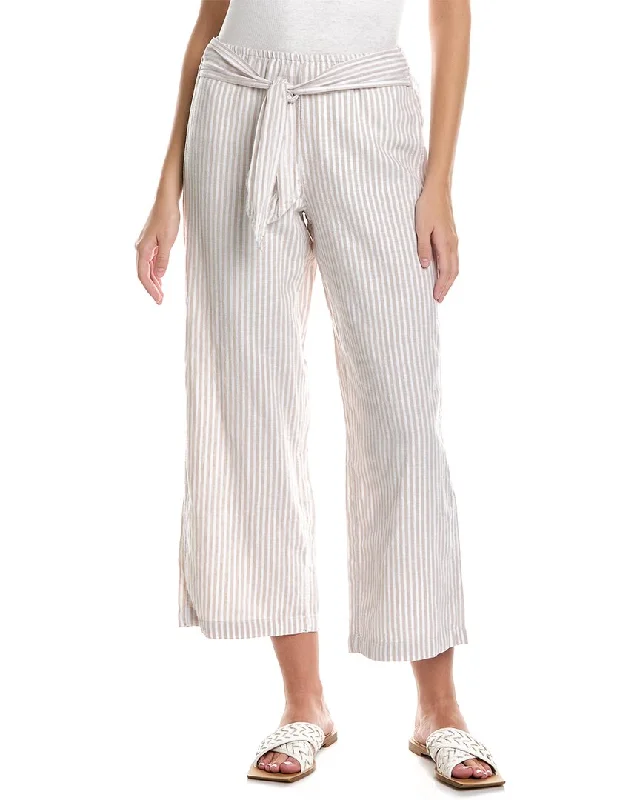 Metallic lame pants for women in a shiny stylebeachlunchlounge Florencia Linen-Blend Pant