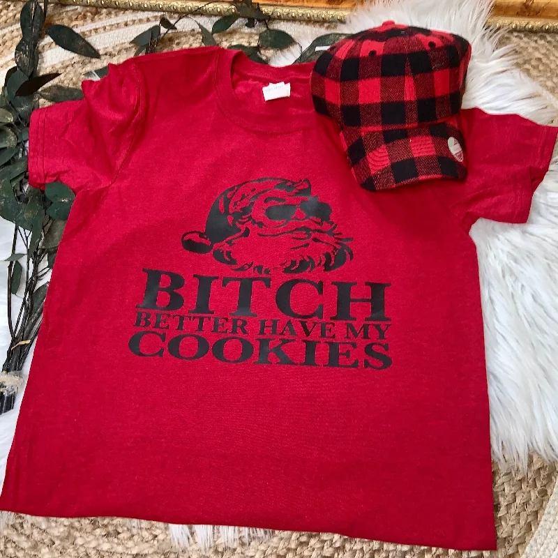 A - line women's T - shirt with a tiered ruffleBetter Have My Cookies