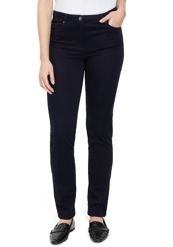 High waisted cargo joggers for women in a practical styleBetty Barclay Rosa Slim Leg Trousers, Navy