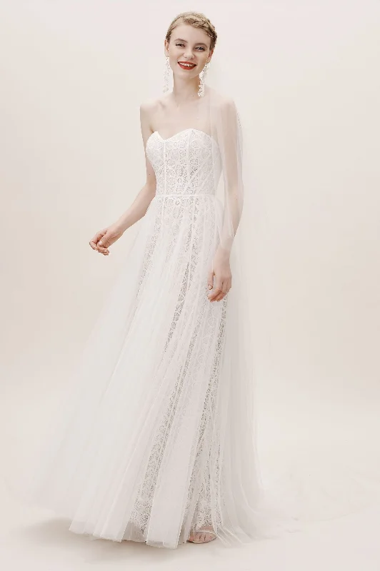 Wedding Dresses with Sequined Stripes and Sheer Back and Embroidered Birds and Belt for a Bold and Nature Inspired LookBHLDN Willowby Cordova Ophelia 53702 Gown Wedding Dresses with Sequined Stripes and Sheer Back and Embroidered Birds and Belt for a Bold and Nature Inspired LookBHLDN Willowby Cordova Ophelia 53702 Gown