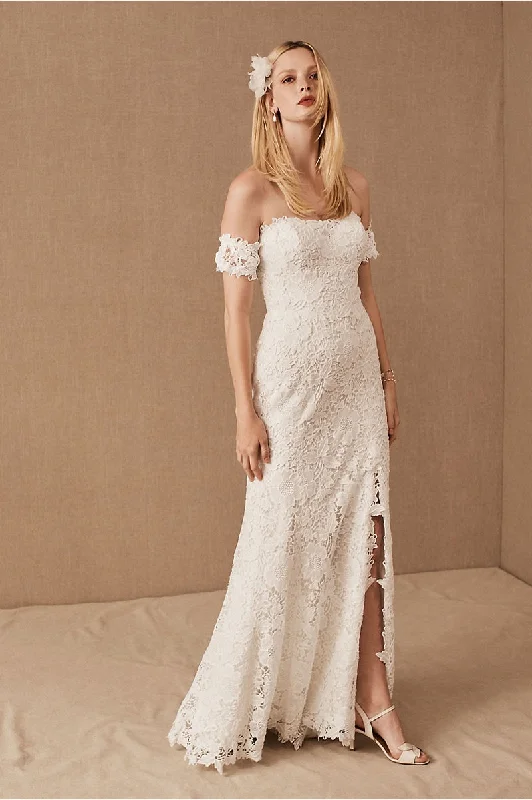 Wedding Dresses with Ruffled Sleeveless Top and Sequined Bodice and Tulle Skirt and Beaded Waistband and Bow at the Back and Embroidered Floral Patterns for a Dramatic and Glamorous LookBHLDN Willowby Gambelle Gown Wedding Dresses with Ruffled Sleeveless Top and Sequined Bodice and Tulle Skirt and Beaded Waistband and Bow at the Back and Embroidered Floral Patterns for a Dramatic and Glamorous LookBHLDN Willowby Gambelle Gown