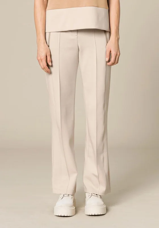 Culottes with pockets for women in functionalityBianca Parigi Trousers, Beige